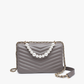 Ira Chevron Crossbody w/ Pearl Handle