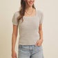 Square Neck Knit Top