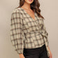 A Woven Plaid Top