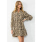 Long Sleeve Tiered Print Dress