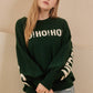 Oversized Ho Ho Ho Christmas Sweater