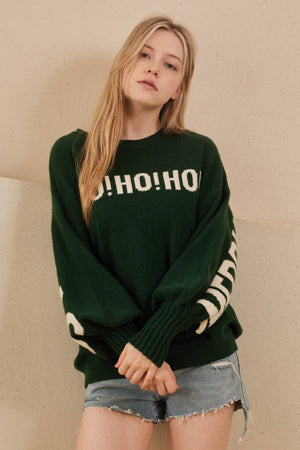 Oversized Ho Ho Ho Christmas Sweater