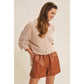 Caramel Candies Oversized Button Top
