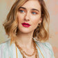 18k Gold-Plated Oblong Links Collar Necklace