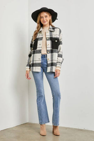 Take Me On A Hay Ride Plaid Shacket