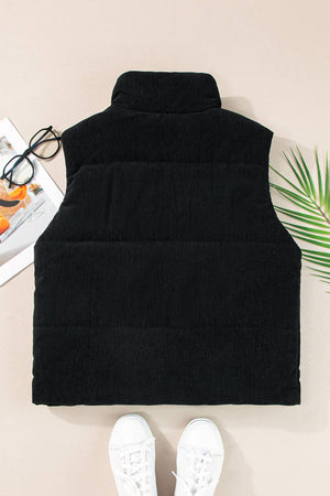 SALE Corduroy Zipped Puffer Vest