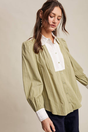 Victorian Contrast Lace Blouse