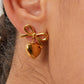 Bow & Heart Dangle Earring