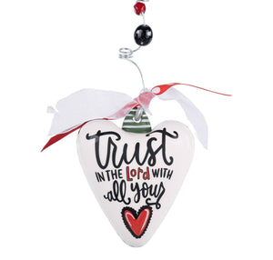 Trust in the Lord Heart Christmas Ornament