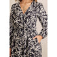 Printed Cross Tie Midi Dress