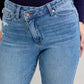 High Waisted Boyfriend Criss-Cross Single Cuff