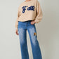 CREW NECK "Y'ALL" FLOCKED SWEATSHIRT