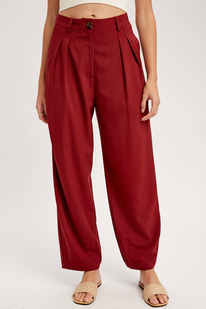 Pleated Wide-Leg Trousers