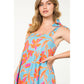 Joslyn Tie Strap Flower Print Maxi Dress