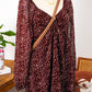 SALE Fall Floral Sweetheart Neck Shirred Back Mini Dress