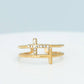 Golden Cross Serenity Ring