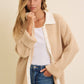 SALE Two -Toned Collared Sweater Cardigan