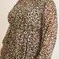 SALE PLUS SIZE Round Neck Leopard Dress