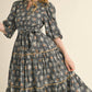 Sweetheart Lace Trim Midi Dress