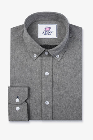 Caden Casual Untuckable Casual Fit Dress Shirt Black - Alynn