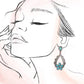 Western Turquoise Drop Earrings