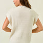 Lilac Drop Shoulder Mock Neck Sweater Top