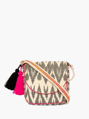 Addison Aztec Cotton Crossbody w/ Flapover