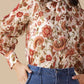 SALE Neck Tie Floral Blouse