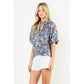Rory Puff Sleeve Floral Detail Top
