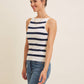 SOFT STRETCHY LIGHTWEIGHT STRIPE SWEATER TANK