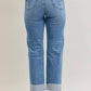 High Waisted Boyfriend Criss-Cross Single Cuff