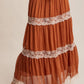 Fall for Me Tiered Lace-Trim Maxi Skirt