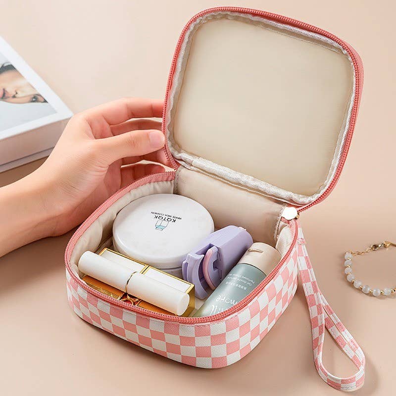 Travel Checker Cosmetic Pouch