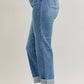 High Waisted Boyfriend Criss-Cross Single Cuff