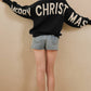 Oversized Ho Ho Ho Christmas Sweater