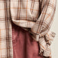 Oversize Plaid Shirt Jacket with Raw Hem