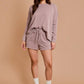 SALE Long Sleeve Crew Neck Top and Shorts