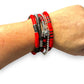 Red and Black Game Day Bracelets