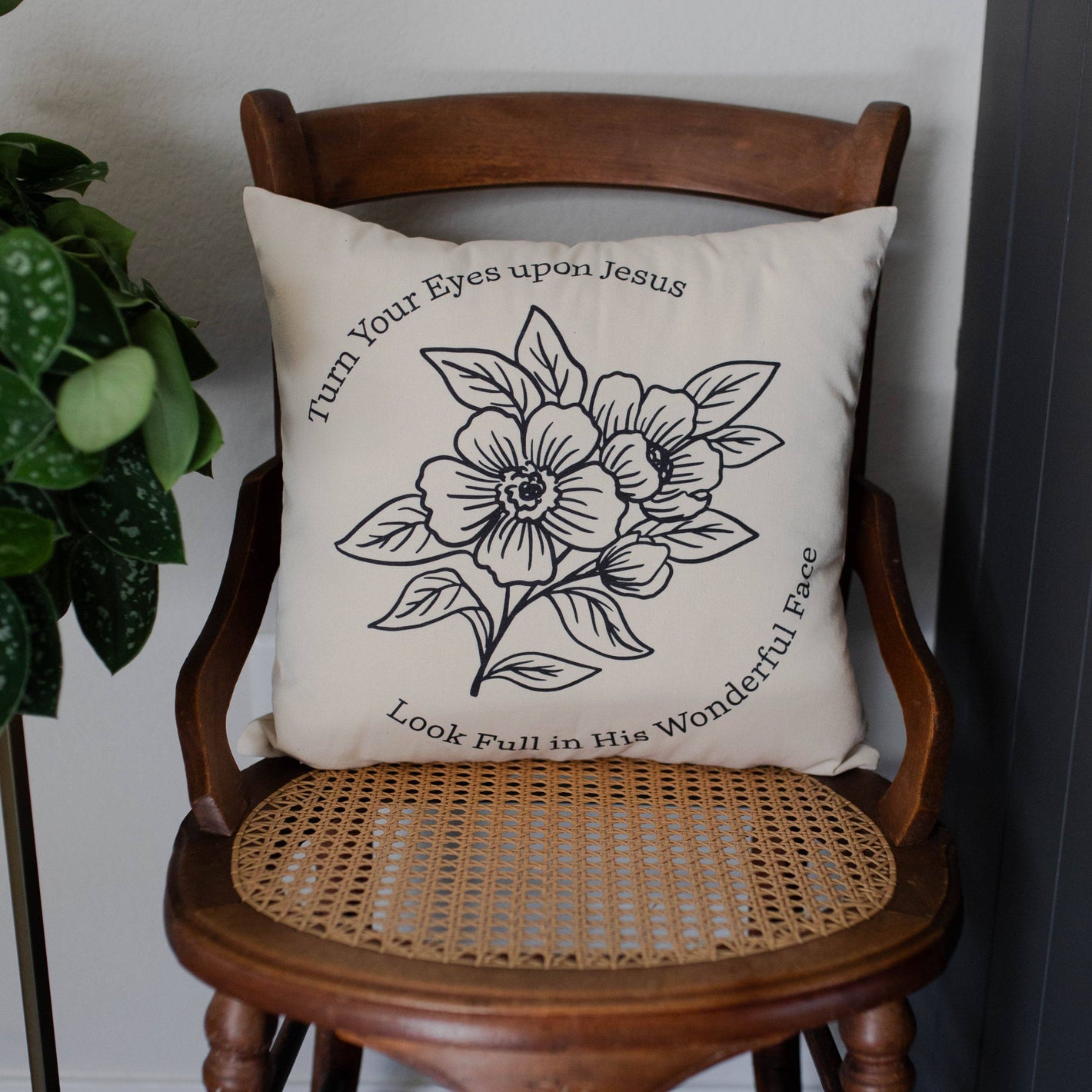 SALE Turn Your Eyes Upon Jesus Pillow Cover