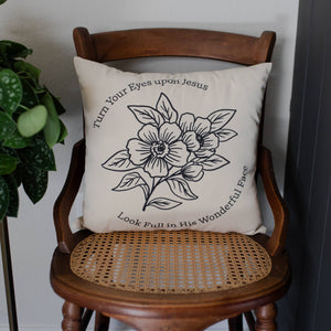 SALE Turn Your Eyes Upon Jesus Pillow Cover