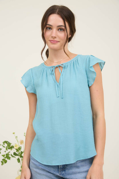 SALE Sweet & Sassy Ruffle Sleeve Top
