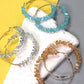 Glass Bead Hoop Earrings