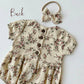 Baby Girls Floral Cotton Bubble Romper Dressy Anessa w/ BOW