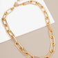 18k Gold-Plated Oblong Links Collar Necklace