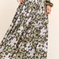 Multicolor Floral Print Tiered Maxi Skirt