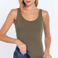 Sleeveless Double Scoop Neck Cotton Spandex
