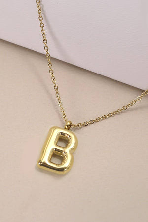Initial Necklace Gold