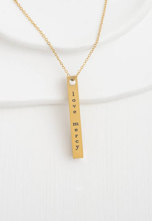 Justice Gold Gold Bar Necklace