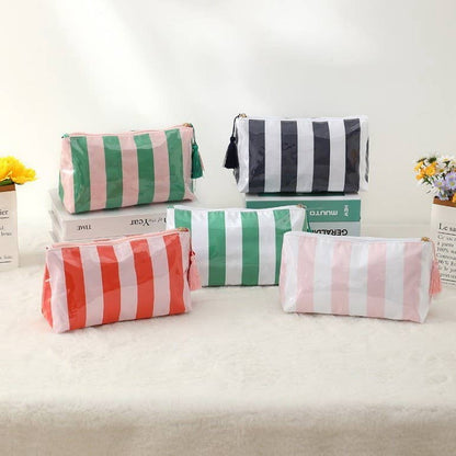 Striped Travel Cosmetic Bag