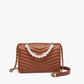 Ira Chevron Crossbody w/ Pearl Handle